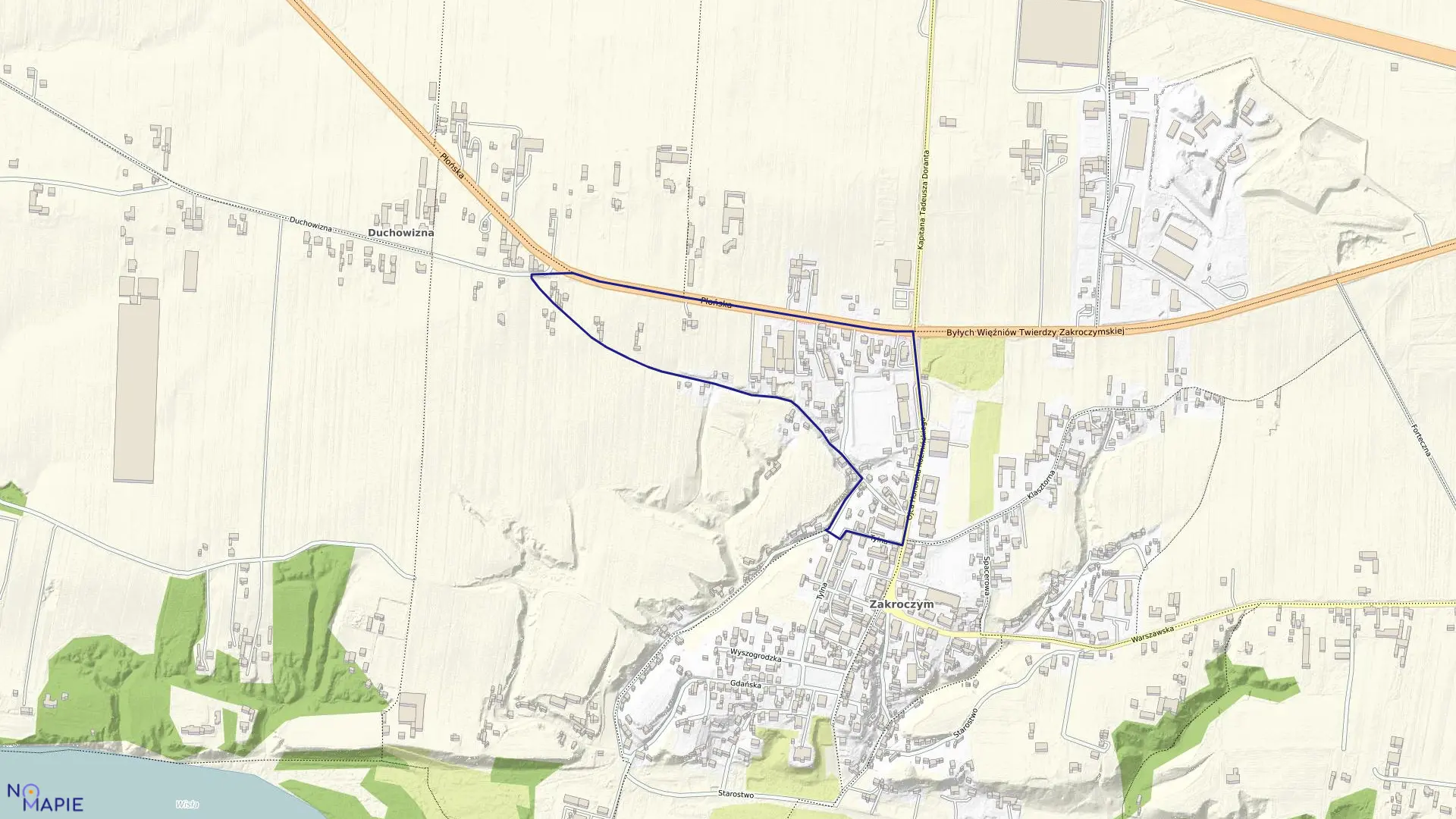 Mapa obrębu 01-01 w gminie Zakroczym