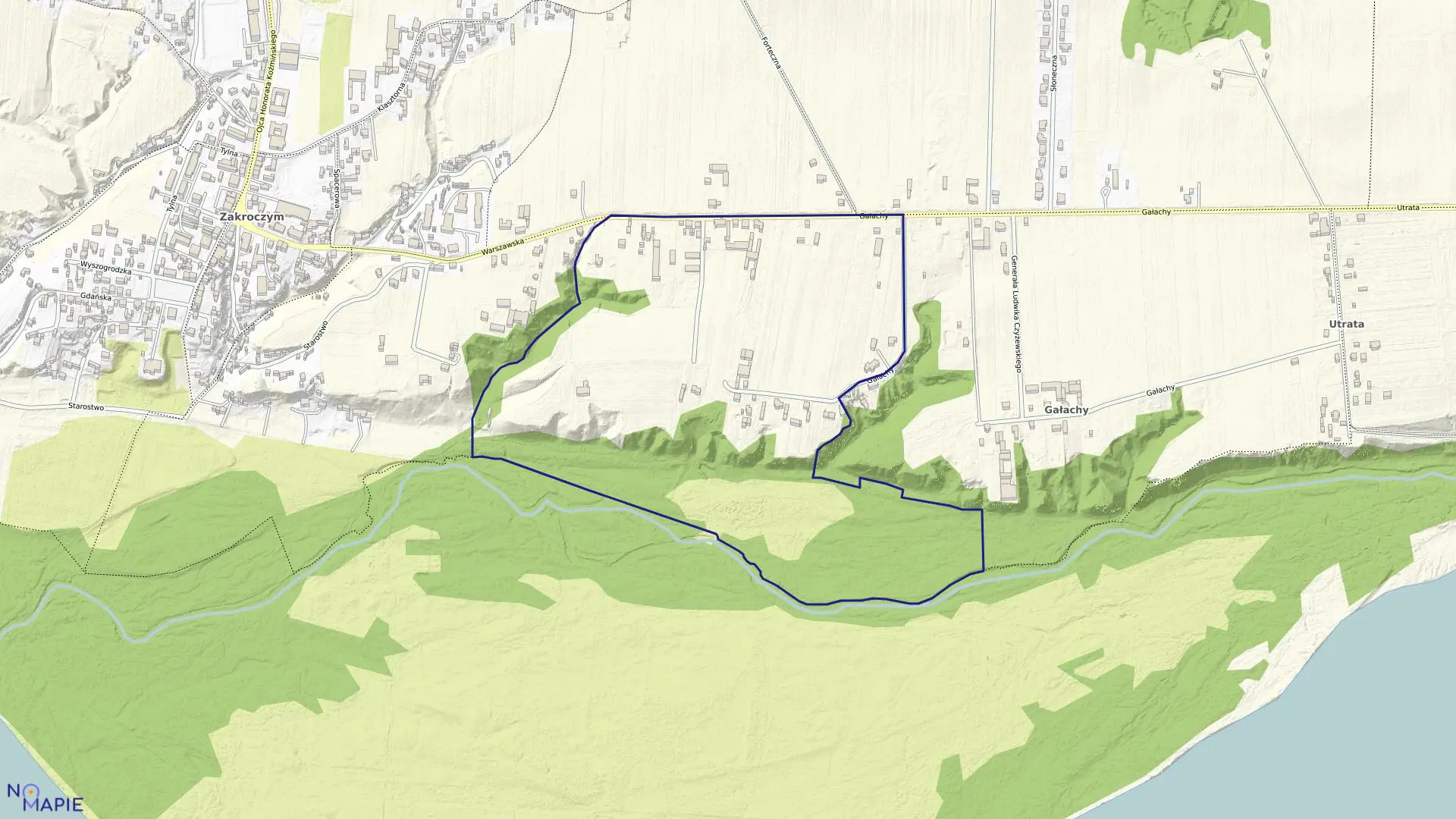 Mapa obrębu 01-05 w gminie Zakroczym