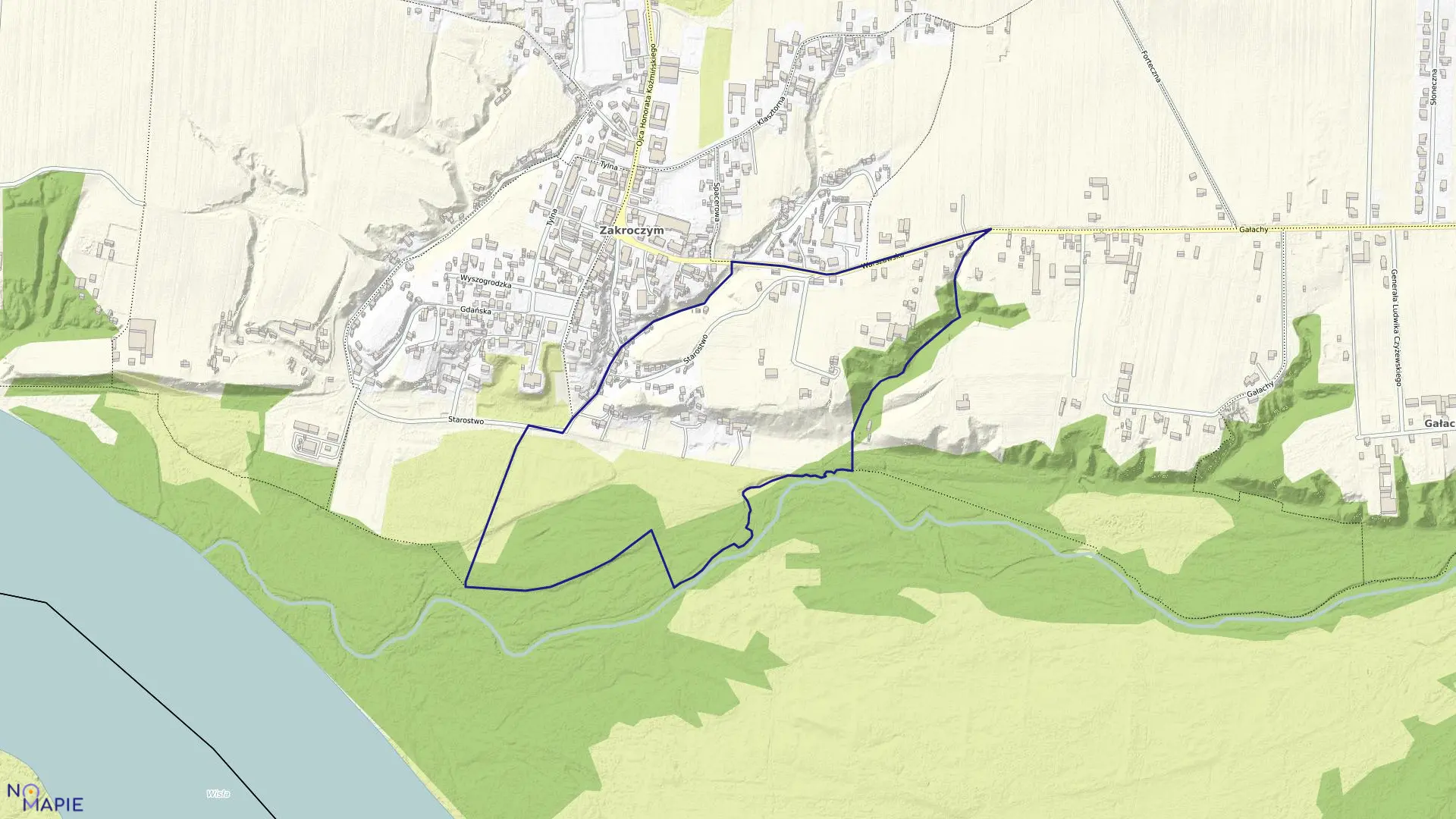 Mapa obrębu 01-06 w gminie Zakroczym