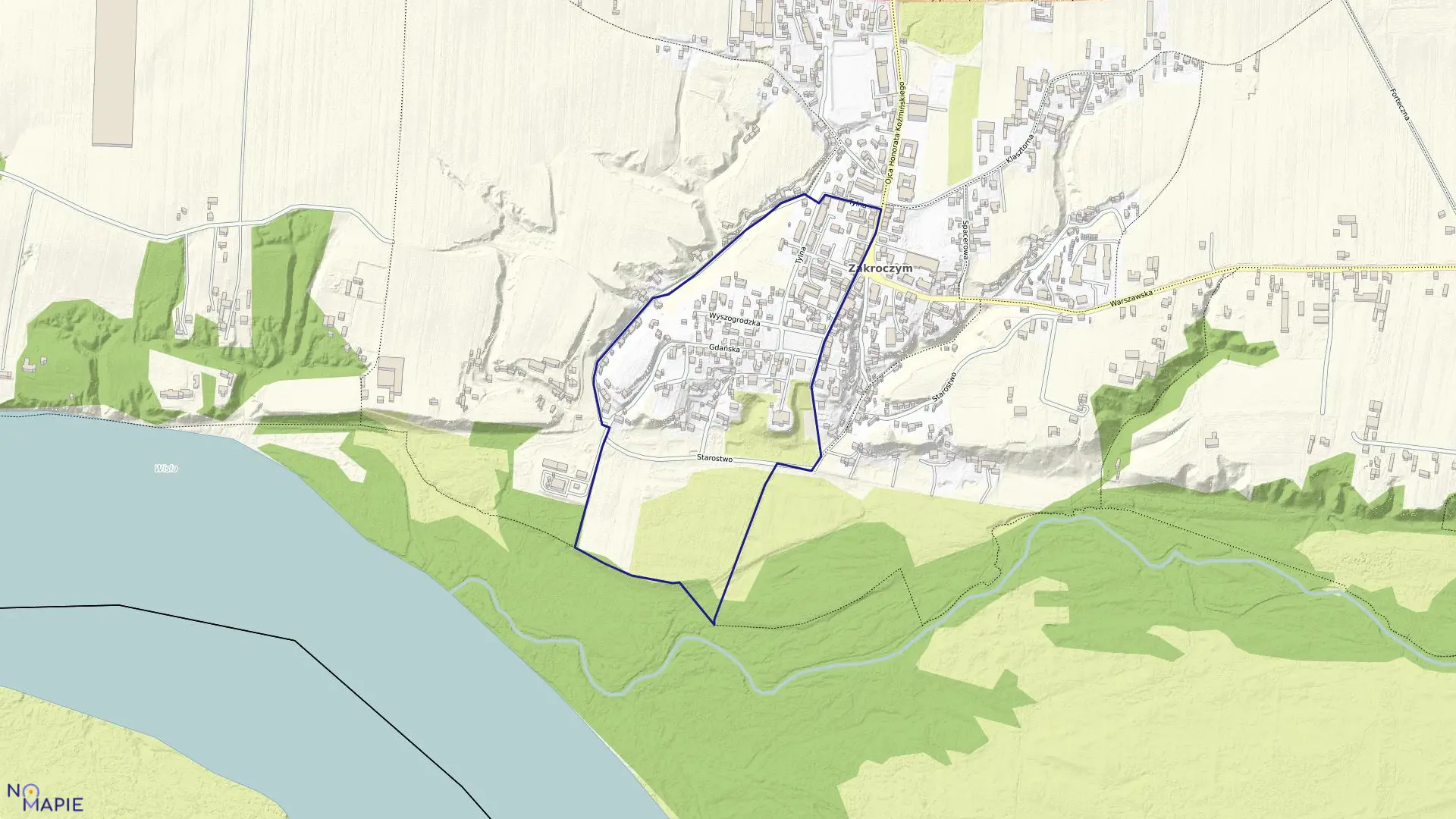 Mapa obrębu 01-08 w gminie Zakroczym