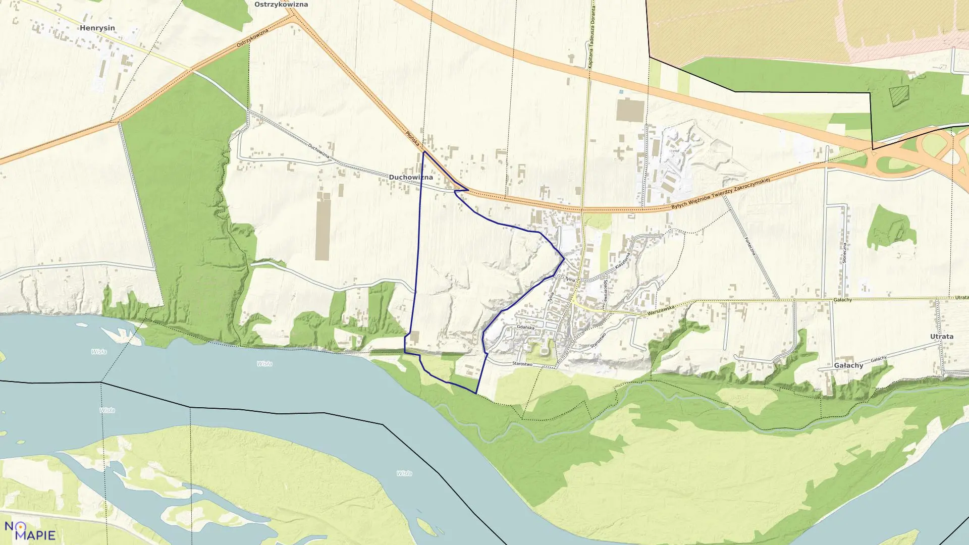 Mapa obrębu 01-09 w gminie Zakroczym