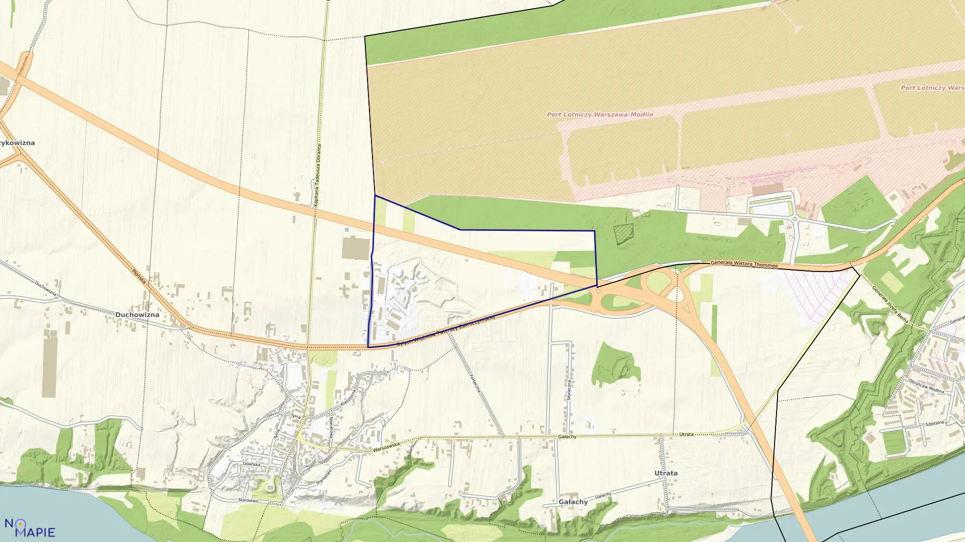 Mapa obrębu 02-11 w gminie Zakroczym