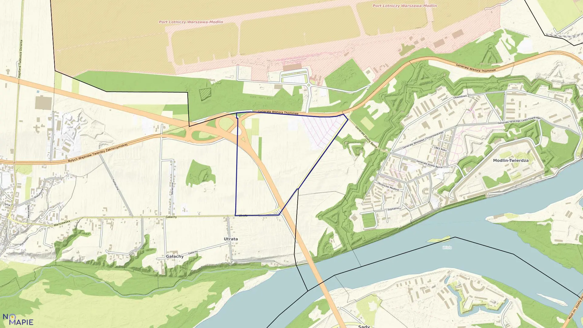 Mapa obrębu 02-13 w gminie Zakroczym