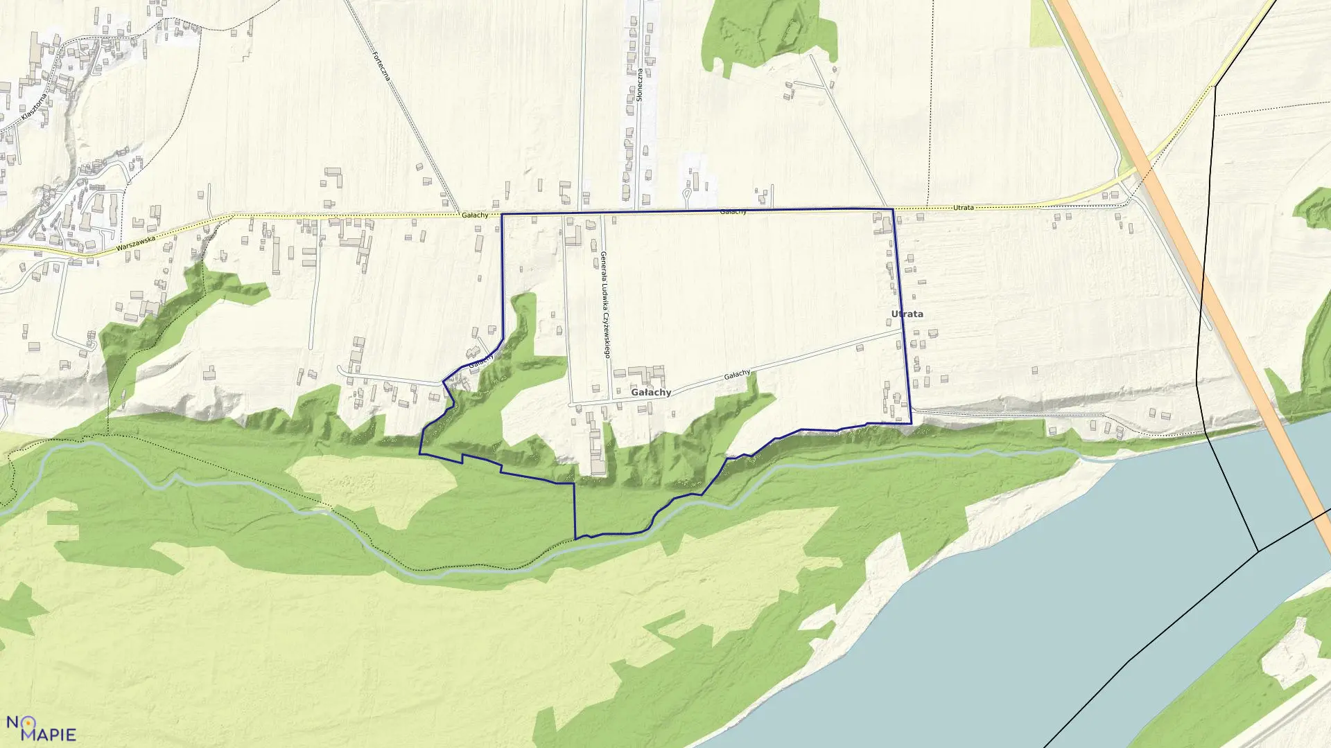 Mapa obrębu 02-15 w gminie Zakroczym